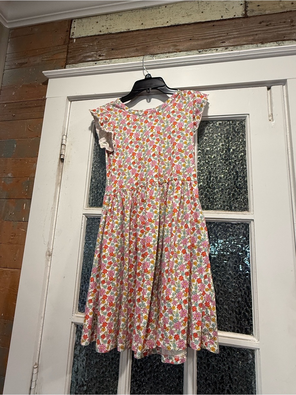 Old Navy Pink Floral Cap-Sleeve Dress
